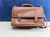 SACOCHE Soft Brown Leather 15" Briefcase Bag NICE