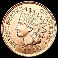 1906 RED Indian Head Cent CHOICE BU