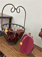 Apple, Basket, Bench Decor