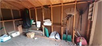 Contents of shed. Gardening supplies and more.