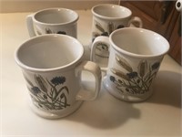 Lot of 4 Barley Coffee Mugs