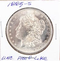 Coin 1885-S  Morgan Silver Dollar Brilliant Unc