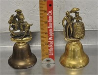 2 brass bells, England, see pics
