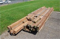 QUANTITY OF 4X4 LUMBER & 2 - 6X6