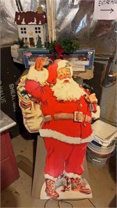 Antique cardboard Santa made in USA, standup