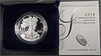 2019-W PROOF AMERICAN SILVER EAGLE OGP