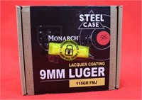 (200) Monarch 9MM Luger 115 FMJ