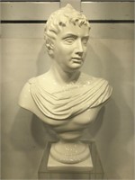 Italian ceramic male bust, approx 11x6x20 inches