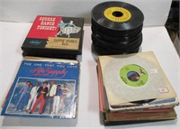 Large Group of 45 Records, Mixed Genre