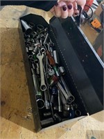 Tool Box with various rachets, sockets, wrenches
