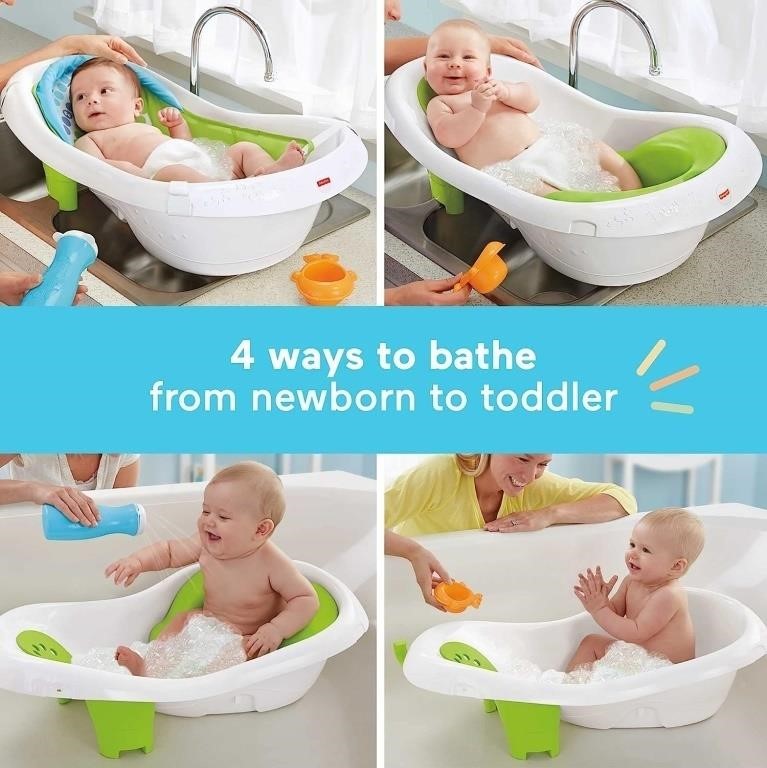 (P) Fisher-Price Baby to Toddler Bath 4-in-1 Sling