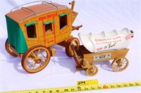 Wooden Stagecoach and Wagon
