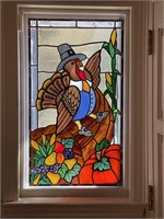 Turkey Time! Custom Stained Glass Panel