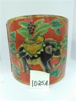 Oriental Design Round Hat Box