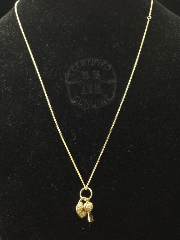 .925 Vermeil Lock & Key Necklace