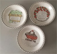 Lot of Three Pie Plates