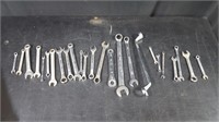 25 VARIOUS WRENCHES