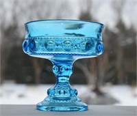 EAPG Small Aqua Compote