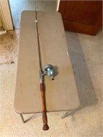 Vintage Fix- Reel with wooden handle rod