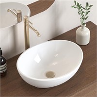 KES Bathroom Oval Sink Bowl, 16 x 13