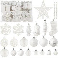 (new)SOLEDI 50Pcs Christmas Tree Decorations Set