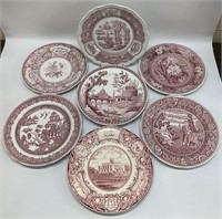 Spode & Wedgewood Red & White Collector's Plates
