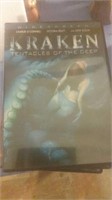 Stack of DVD movies including Kraken tentacles o