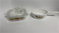 (2) Corning Ware spice of life baking dishes