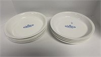 (8) Cornflower blue Corning Ware dishes (like