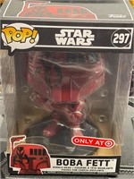 FUNKO POP BOBA FETT #297 10IN LAREGE RARE RED POP