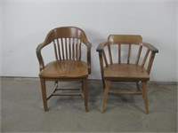 Two Wood Chairs See Info