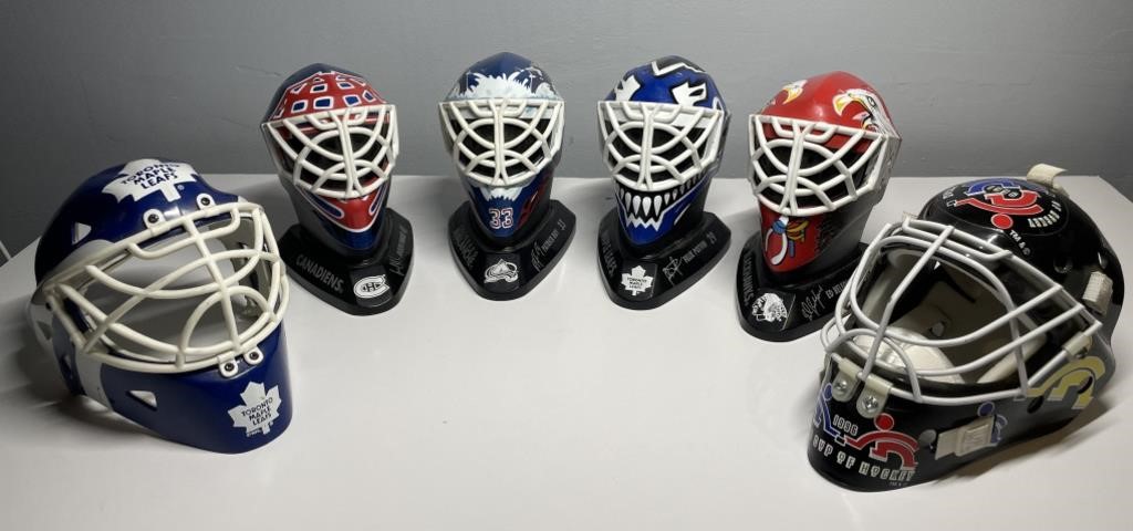McDonald’s NHL mini masks goalies, Roy, Potvin…