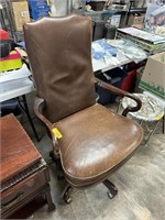 LEATHER ROLLING OFFICE CHAIRS
