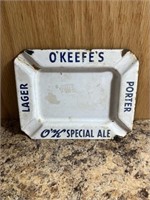 Antique Porcelain O'Keefes Lager Ashtray