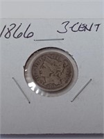 1866 Three Cent Coin
