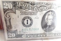 $20  --1928 extra wide Bill,