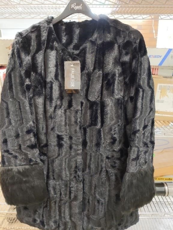 Regal faux fur large jacket for unisex