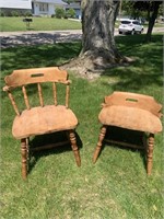2 maple painted chair/stool
