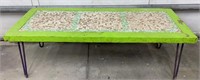 MID CENTURY TILE PATIO TABLE