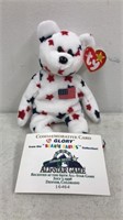 Glory beanie baby with commemorative card