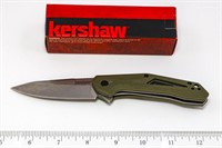 Kershaw Airlock Olive Folding Knife w/ Clip