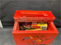 Shoe shine box and contents