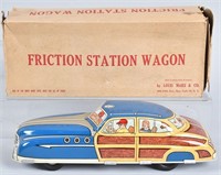 12" MARX Tin Friction STATION WAGON w/ BOX