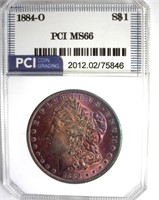 1884-O Morgan MS66 LISTS $450