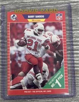 Barry Sanders Mint Rookie Football Card