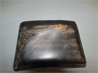 Unique Leather Eagle Fossil Mens Wallet
