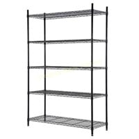 Style Selections 5-Tier Shelving Unit Black