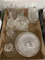 Tray Lot Of Assorted Pinwheel Crystal