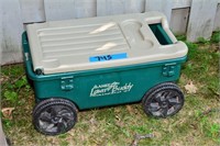 Rolling storage lawn buddy cart/seat