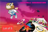 New LOT of 5 Kanye West - Graduation - Hip Hop Pos